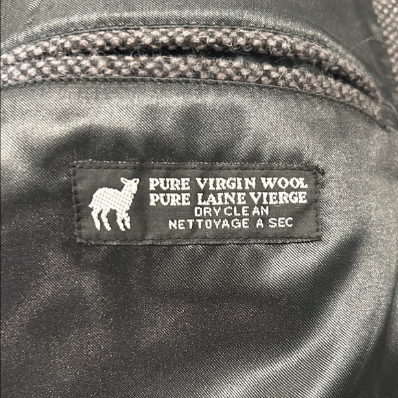 Men's Charcoal Trench Coat 
Pure Virgin Wool - Picture 8 of 11